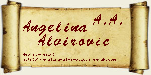 Angelina Alvirović vizit kartica